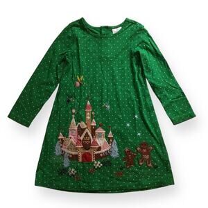 Hanna Andersson green gingerbread house dress